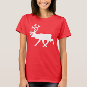 White Rentier/Kariou-Silhouette T-Shirt