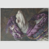 White Reptile in Royalty Attion Decoupage Seidenpapier (Vorderseite)