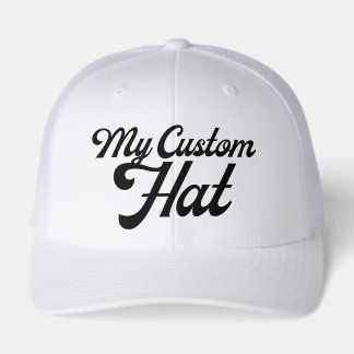 WHITE Retro 6 Panel Custom Trucker Hat Blank Truckerkappe
