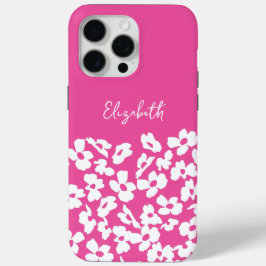 White Retro Dogwood Flowers Custom Name     Case-Mate iPhone Hülle