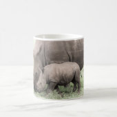 White Rhino & Baby Tasse (Mittel)