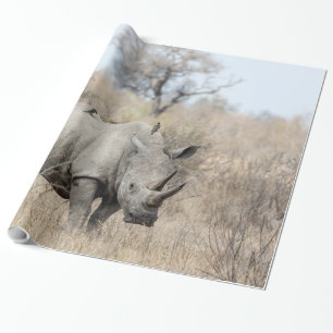 White Rhino Geschenkpapier