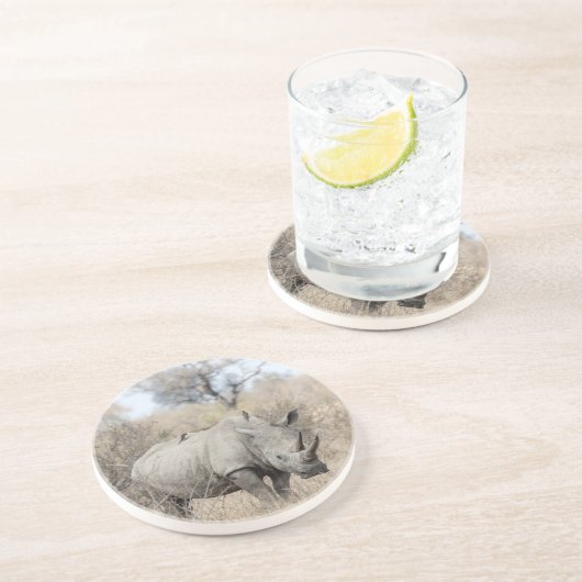 White Rhino Getränkeuntersetzer (Seite)