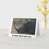 White Rhino Gets Advice from a Little Bird, A... Karte (Gelbe Blume)