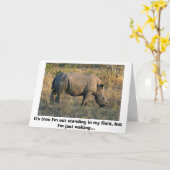 White Rhino Karte (Gelbe Blume)