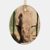 White Rhino Keramik Ornament (Rechts)