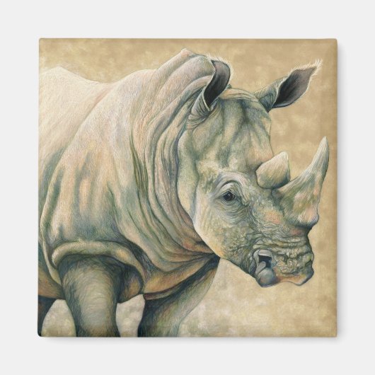 White Rhino Magnet (Vorne)