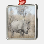 White Rhino Ornament Aus Metall (Links)