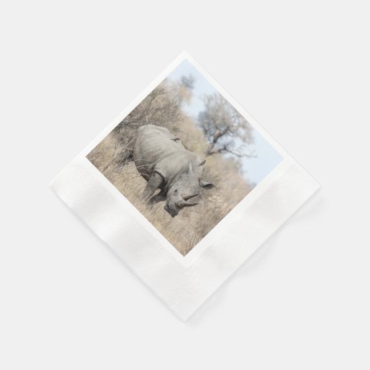 White Rhino Serviette (Ecke)