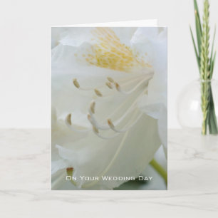 White Rhododendron   Wedding Congratulation Karte