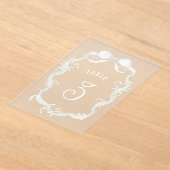 White Ribbon Baby's Breath Acrylic Table Number Acryleinladungen (Ablage )