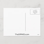 White Ribbon Rentier Feiertagspostkarte (Rückseite)