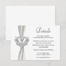 White Ribbon Silver Swans Hochzeitsdetails