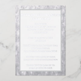 White Rings Silver 25. Hochzeitstag Folieneinladung