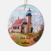 White River Leuchtturm-Verzierung Keramikornament (Links)