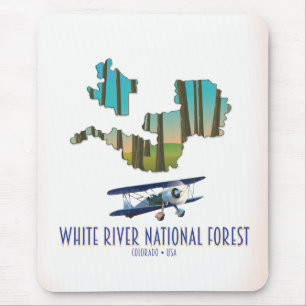 White River National Forest Colorado USA Karte Mousepad