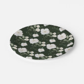 White Rock auf Black Floral Paper Tellers - Geschi Pappteller (Schrägansicht)