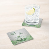 White Rocking Horse Grünbuch Weihnachtsgeschichte  Rechteckiger Pappuntersetzer (Vor Ort)