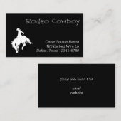 White Rodeo Cowboy Shape Visitenkarte (Vorne/Hinten)