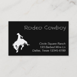 White Rodeo Cowboy Shape Visitenkarte