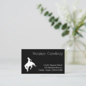 White Rodeo Cowboy Shape Visitenkarte (Stehend Vorderseite)