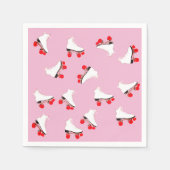 White Roller Skate Cocktail Napkin Serviette (Vorderseite)