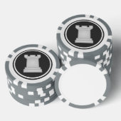 White Rook Schach Piece Pokerchips (Stapel)