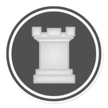 White Rook Schach Piece