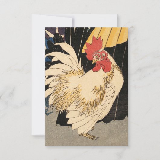 White Rooster Fine Art Dankeskarte (Vorderseite)