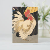 White Rooster Fine Art Dankeskarte (Stehend Vorderseite)