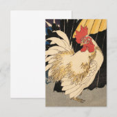 White Rooster Fine Art Dankeskarte (Vorne/Hinten)