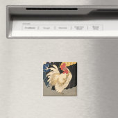 White Rooster Fine Art Magnet (In Situ (Geschirrspüler))