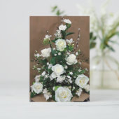 White Rosas Karte (Stehend Vorderseite)
