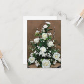 White Rosas Karte (Vorderseite/Rückseite Beispiel)