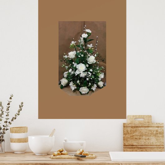 White Rosas Poster (Küche)