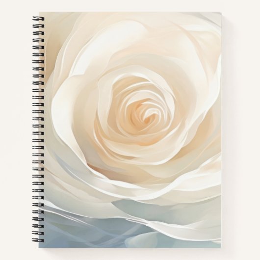 White rose abstract flower painting notizblock (Vorderseite)