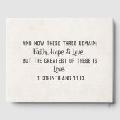 White Rose and Heart With Scripture Verse Gästebuch (Rückseite)