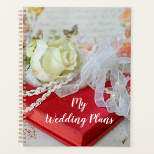 White Rose and Lace Wedding Planer