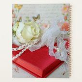 White Rose and Lace Wedding Planer (Rückseite)