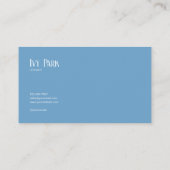 White Rose and Misty Blue Mountain Crescent Moon Visitenkarte (Rückseite)