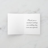 White Rose auf Black Wedding Danke Karten (Innenseite)