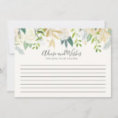 White Rose | Babyparty | Beratung und Wünsche Einladung (Vorderseite)