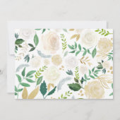 White Rose | Babyparty | Beratung und Wünsche Einladung (Rückseite)