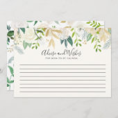 White Rose | Babyparty | Beratung und Wünsche Einladung (Vorne/Hinten)