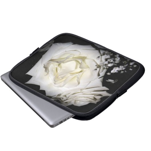 White Rose Bag Laptopschutzhülle (Vorne Knopf)