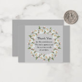 White Rose Beileid Vielen Dank Karten (Vorderseite/Rückseite Beispiel)