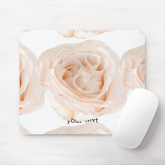 White Rose Blume Mousepad (Mit Mouse)