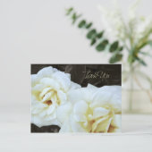 White Rose Blume | Vielen Dank Postkarten (Stehend Vorderseite)
