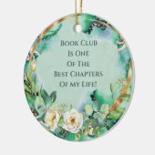White Rose Book Club Friendly Monogram Keramik Ornament (Links)