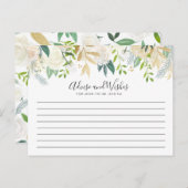 White Rose Bouquet | Babyduschberatung Postkarte (Vorne/Hinten)